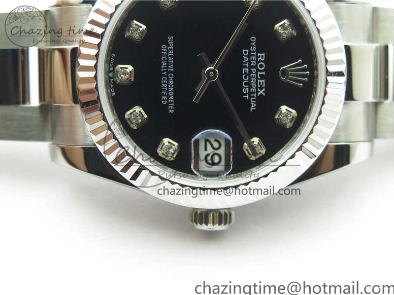Bracelet Edition SS Crystal BP Oyster 31mm Black Dial on 278271 Maker Datejust Best 0309